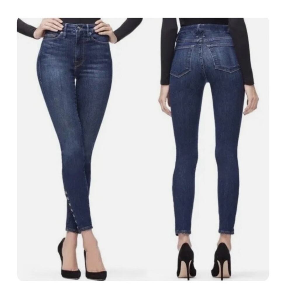 Good American Skinny Jeans with Hook & Eye Hemline Size 8/29
